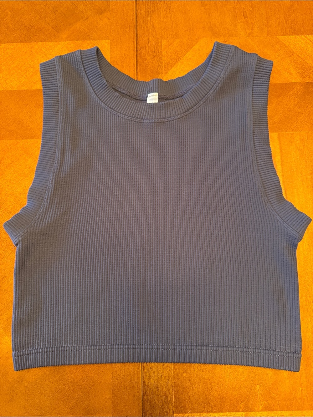 By Together Ribbed Crop Tank in Navy